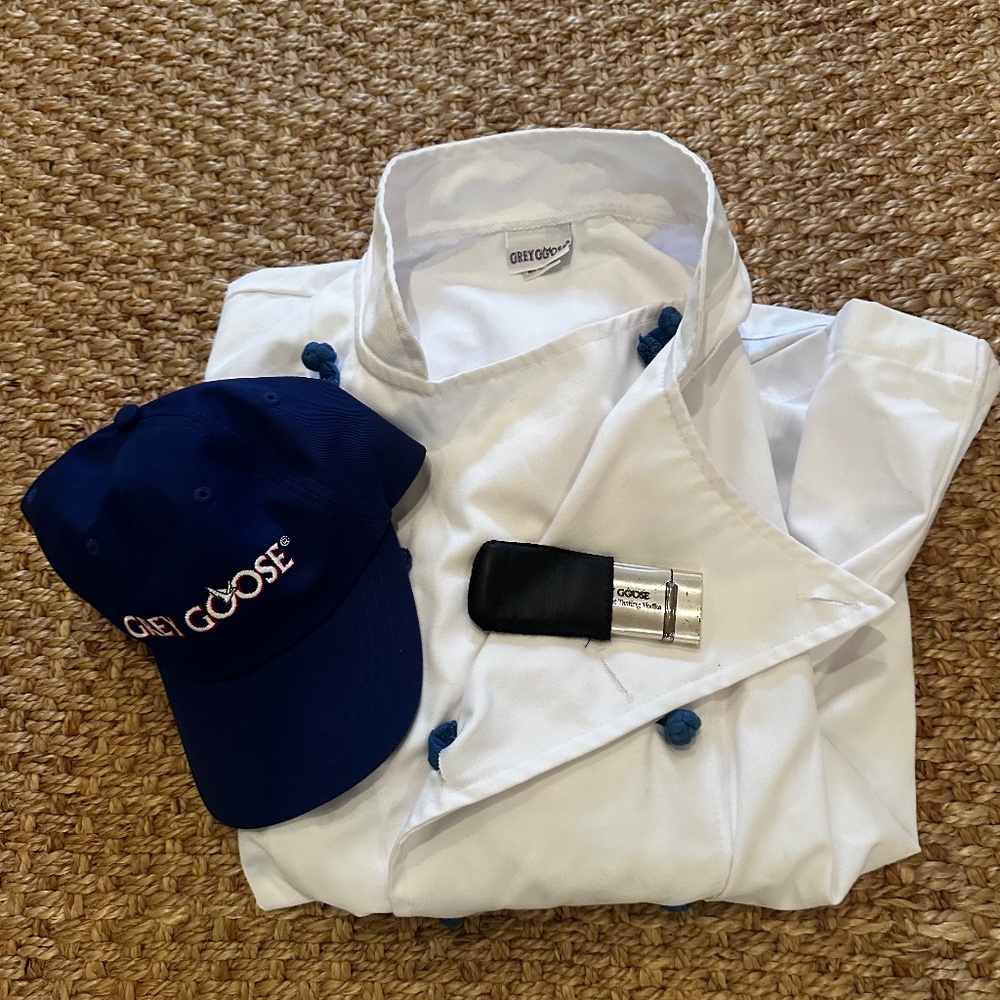 2010s Grey Goose Chef's Jacket, Hat and Lighter